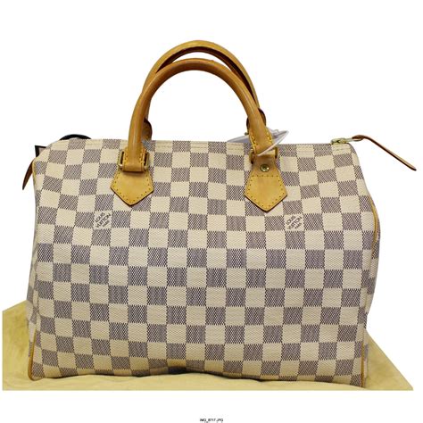 louis vuitton damier azur speedy 30 second hand|lv speedy 30 price.